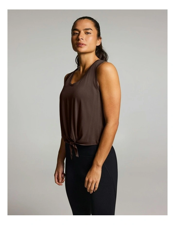 Tie Front Tank Carob image 3