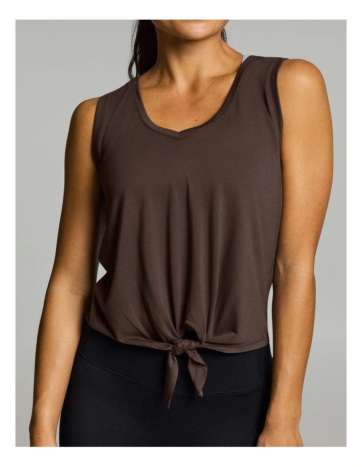 Tie Front Tank Carob image 4