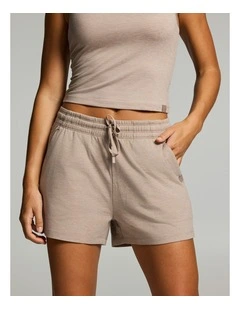 Balance Tie Front Short Latte Marle