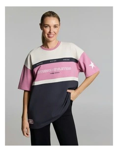 Blocked Baggy Fit Tee Multi