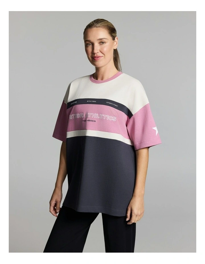 Blocked Baggy Fit Tee Multi image 3