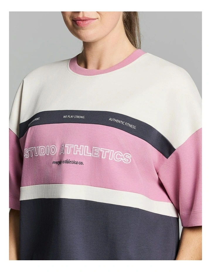 Blocked Baggy Fit Tee Multi image 4