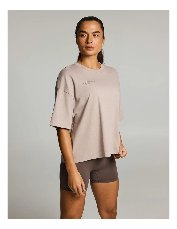 Oversize Boxy Tee Latte image 3