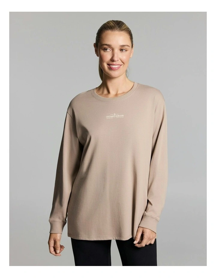 Loose Fit Long Sleeve Tee Macchiato image 1