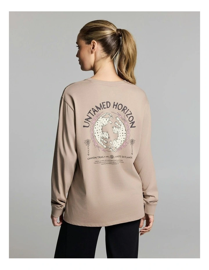 Loose Fit Long Sleeve Tee Macchiato image 2