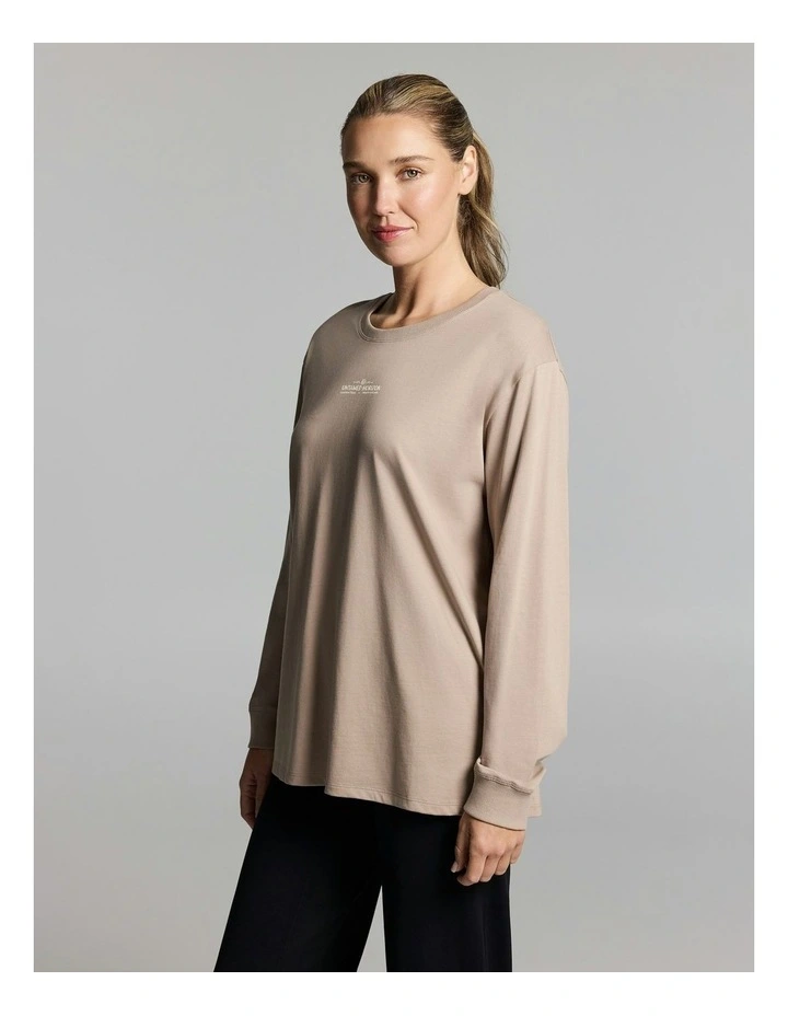 Loose Fit Long Sleeve Tee Macchiato image 3