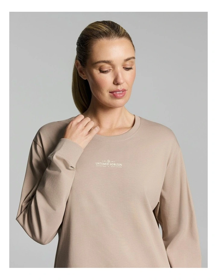 Loose Fit Long Sleeve Tee Macchiato image 4