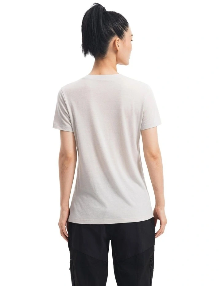 Simond Women Merino Wool Travel T-shirt 500 Putty image 2