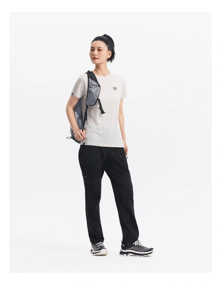 Simond Women Merino Wool Travel T-shirt 500 Putty image 7