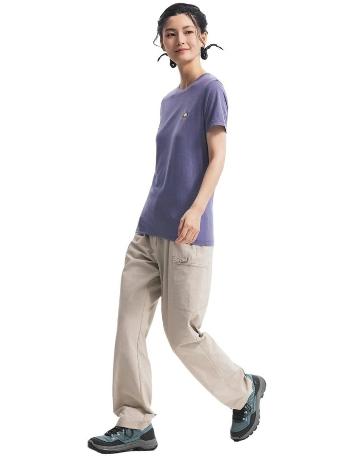 Simond Women Travel 500 Wool T-Shirt Purple image 4