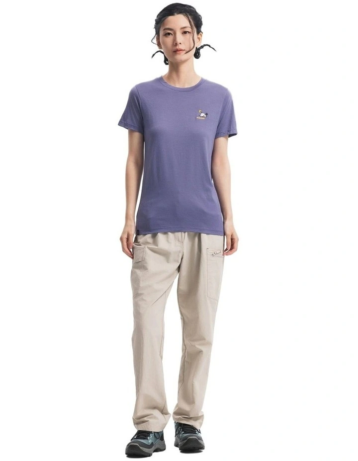 Simond Women Travel 500 Wool T-Shirt Purple image 5