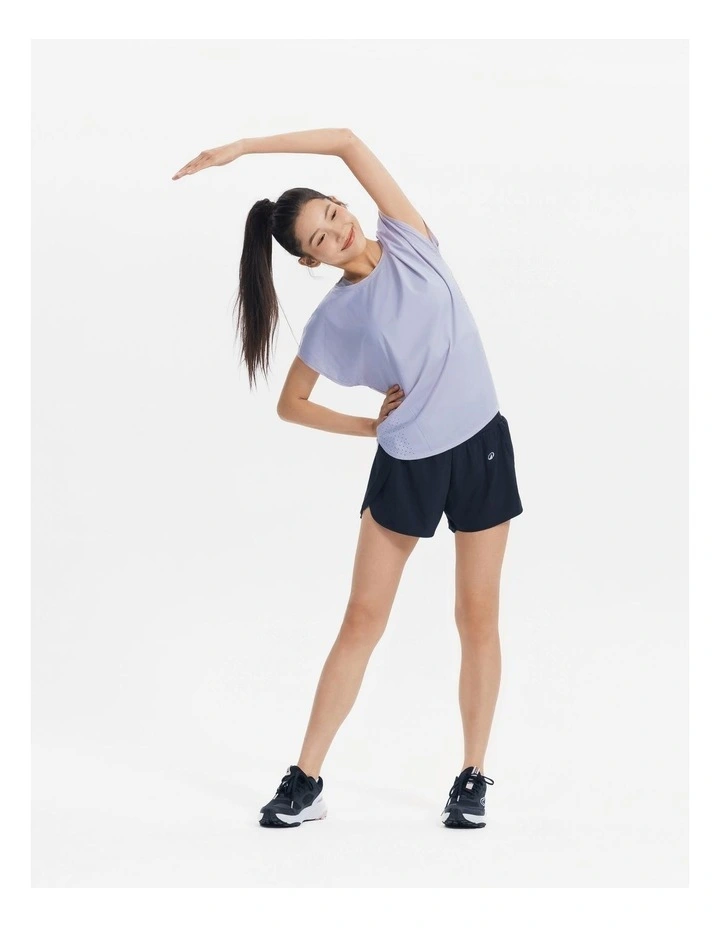 Women's Loose-Fit Breathable Fitness T-Shirt in Pastel Mauve Grey image 7