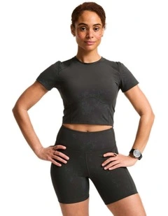 Women's Short-Sleeved Sports T-Shirt in Dark Grey