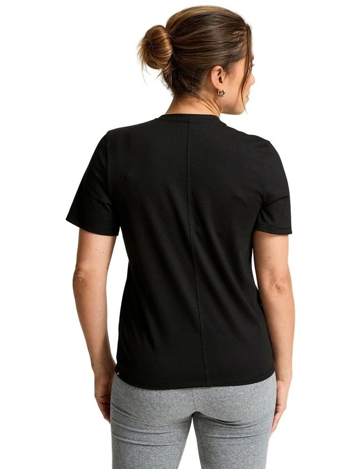 Women'S Vin Neck T-Shirt Coolmax in Black image 2