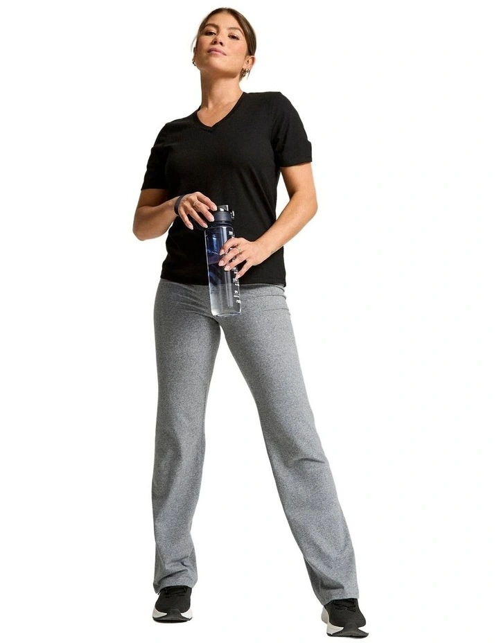 Women'S Vin Neck T-Shirt Coolmax in Black image 5