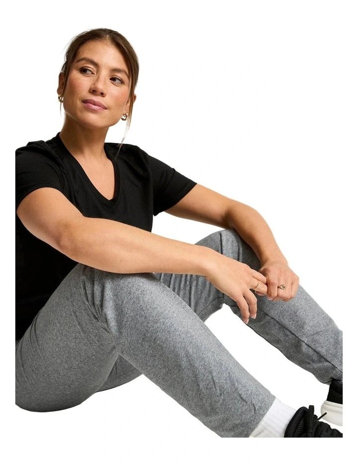 Women'S Vin Neck T-Shirt Coolmax in Black image 6