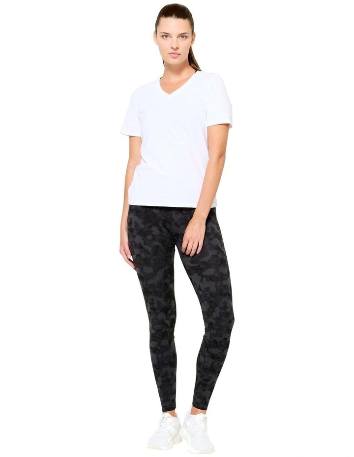 Women's Cotton Fitness Leggings in Slate Grey image 2