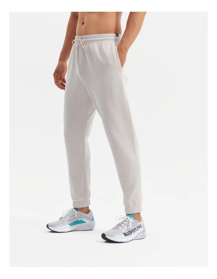 Men's Training Zip Pants in Linen Beige image 3