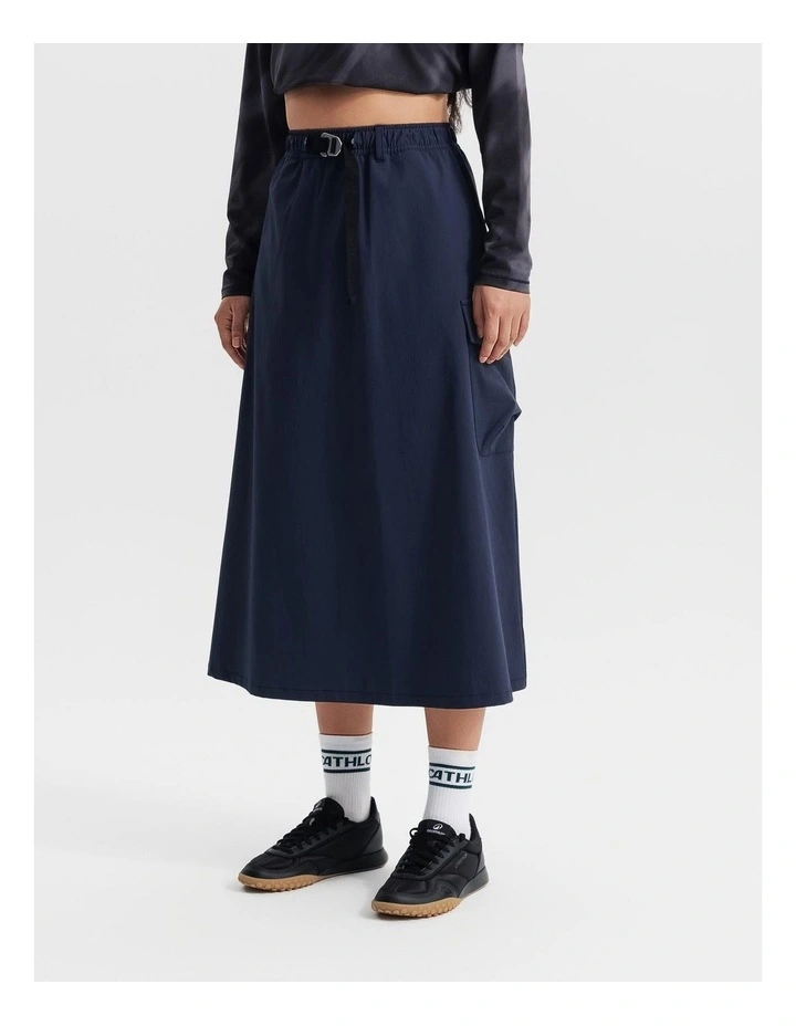 Sportswear Cargo Woven Skirt in Asphalt Blue image 2
