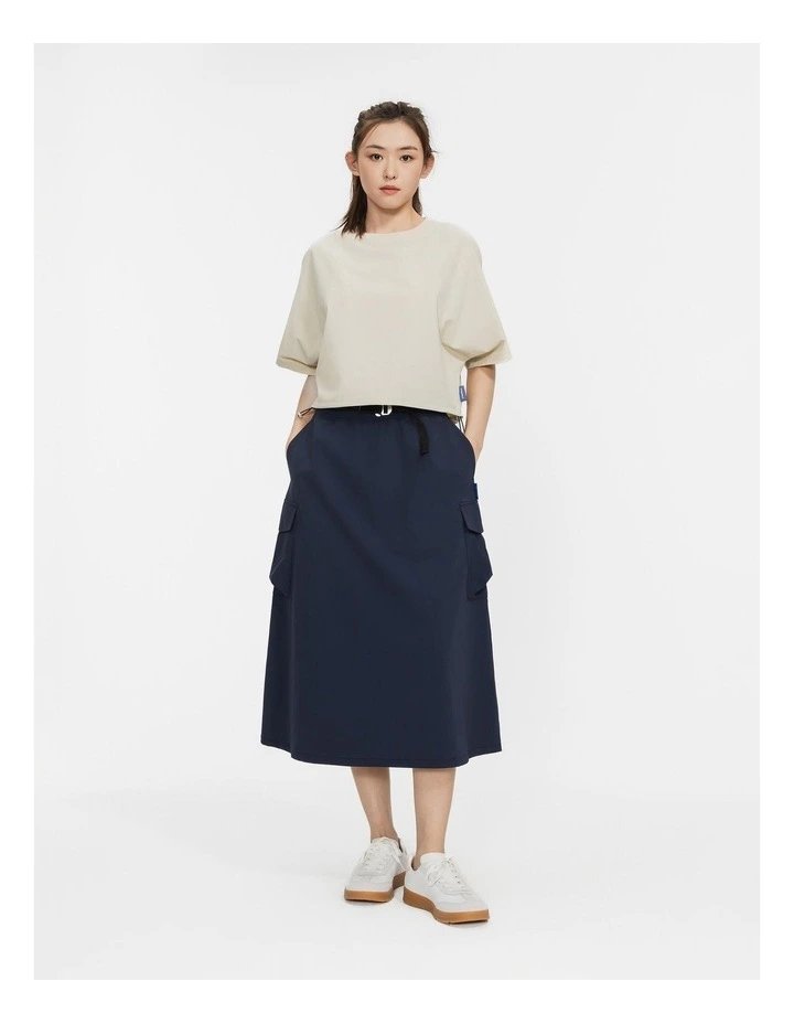 Sportswear Cargo Woven Skirt in Asphalt Blue image 4