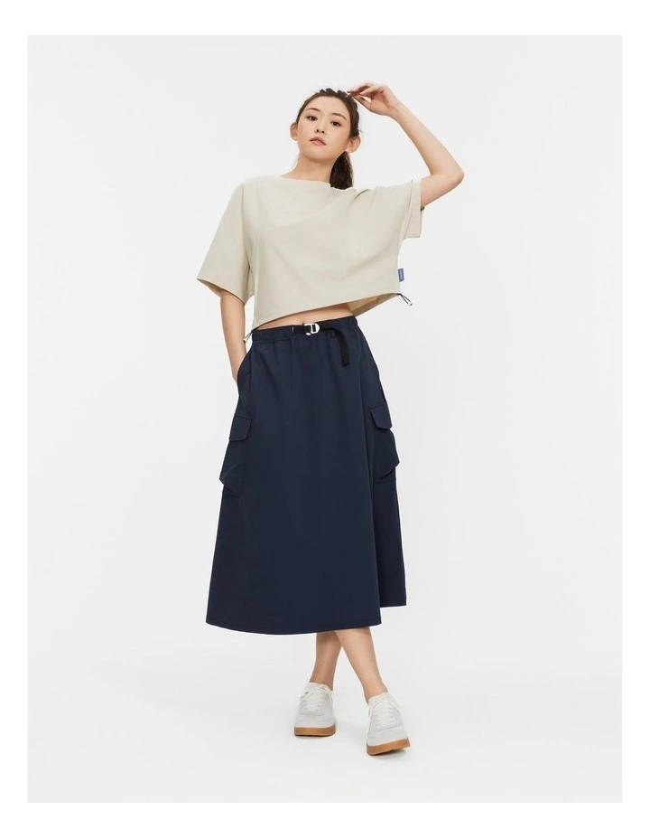 Sportswear Cargo Woven Skirt in Asphalt Blue image 5