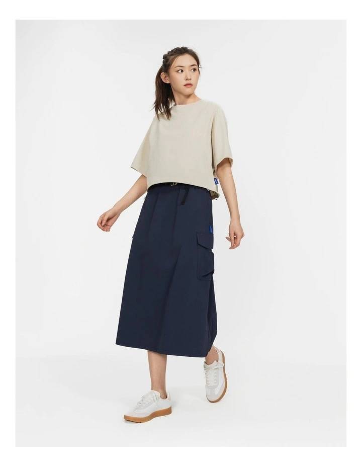 Sportswear Cargo Woven Skirt in Asphalt Blue image 6