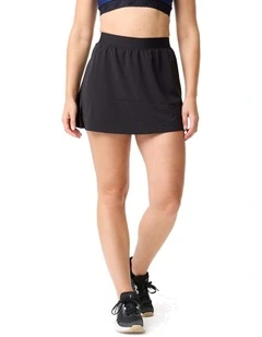 Women's Draping Skirt with Shorts - Black