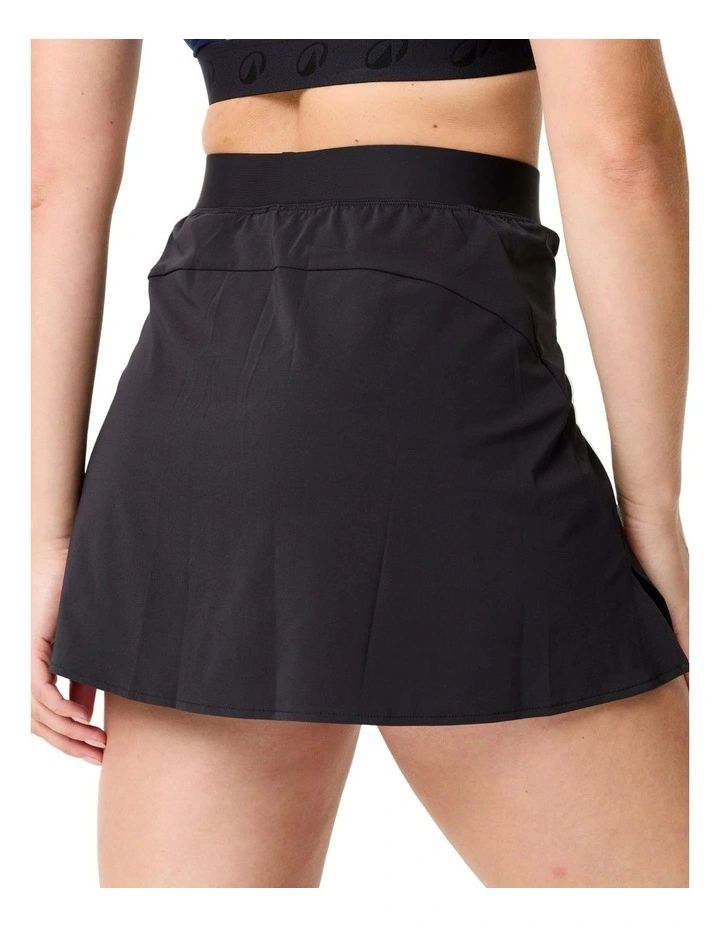 Women's Draping Skirt with Shorts - Black image 2