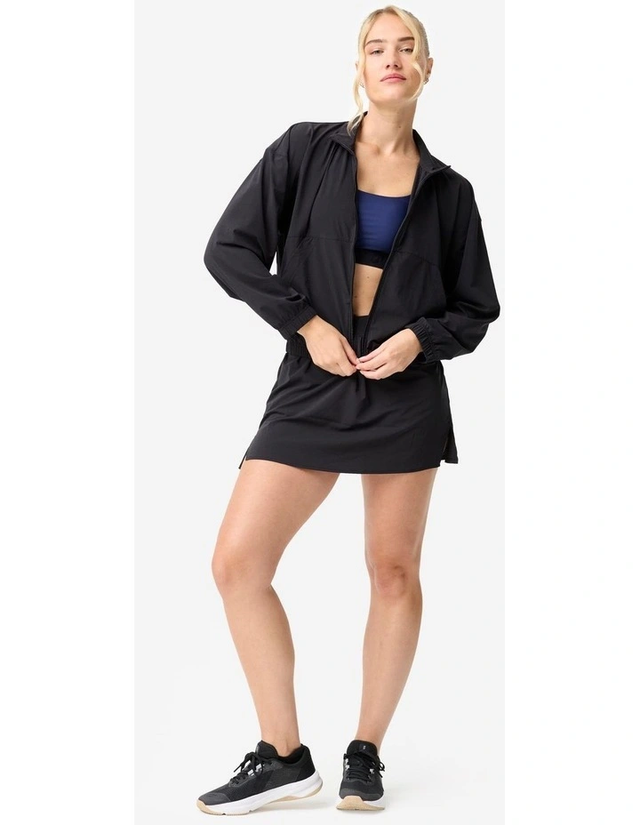 Women's Draping Skirt with Shorts - Black image 3