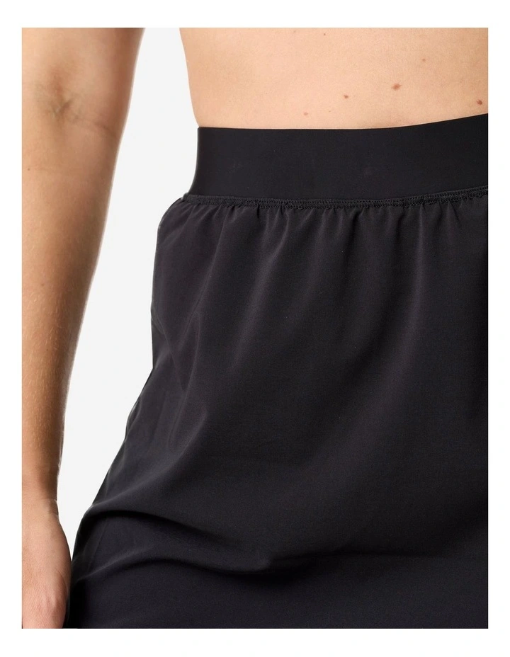 Women's Draping Skirt with Shorts - Black image 6