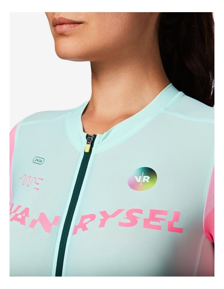 Van Rysel Women's Road Biking Aerosuit RCR-R Green image 6