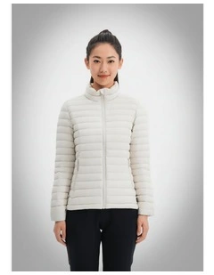 Forclaz Women Trek100 Down Jacket in Pearl Beige