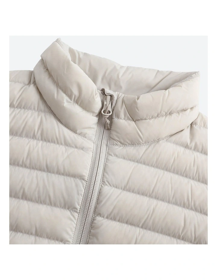 Forclaz Women Trek100 Down Jacket in Pearl Beige image 2