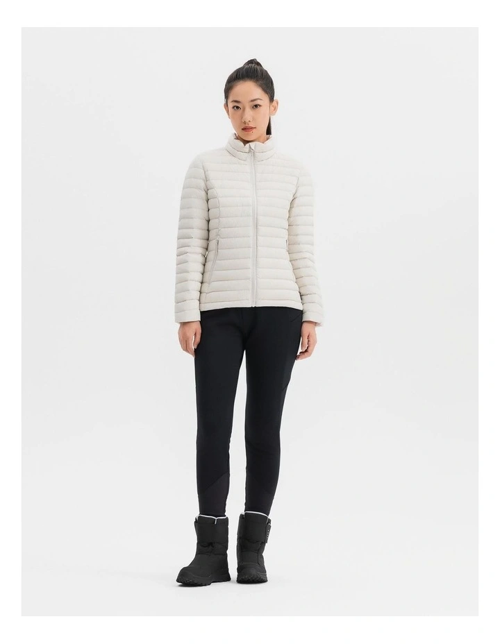 Forclaz Women Trek100 Down Jacket in Pearl Beige image 4