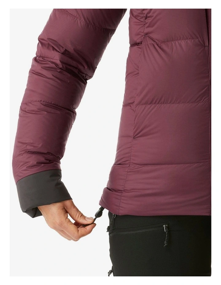Womens Warm Padded Jacket with Hood MT900 -20C in Maroon image 6