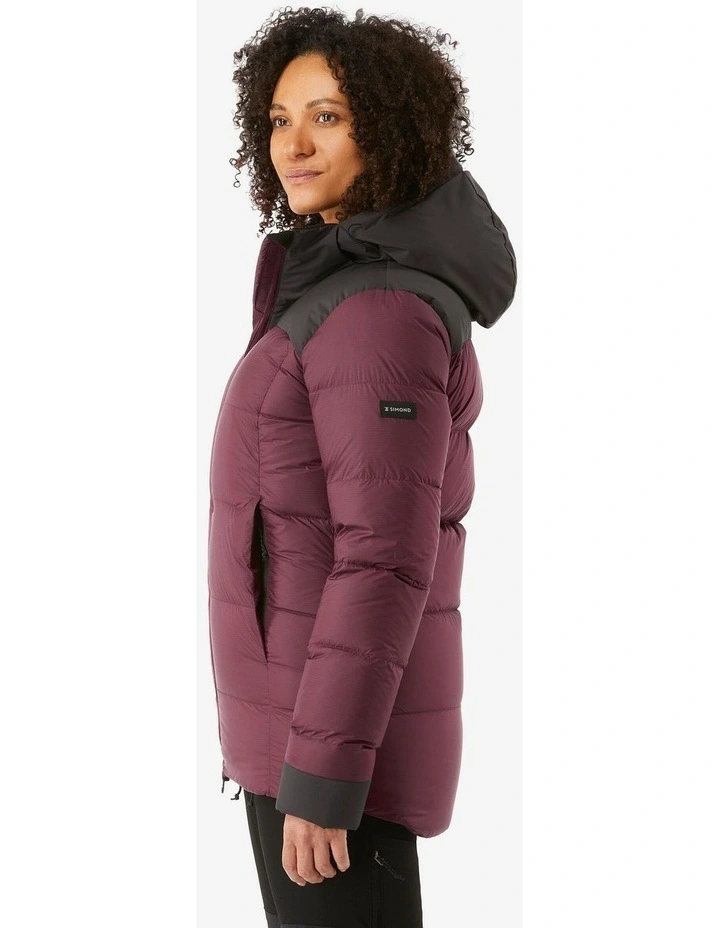 Womens Warm Padded Jacket with Hood MT900 -20C in Maroon image 7