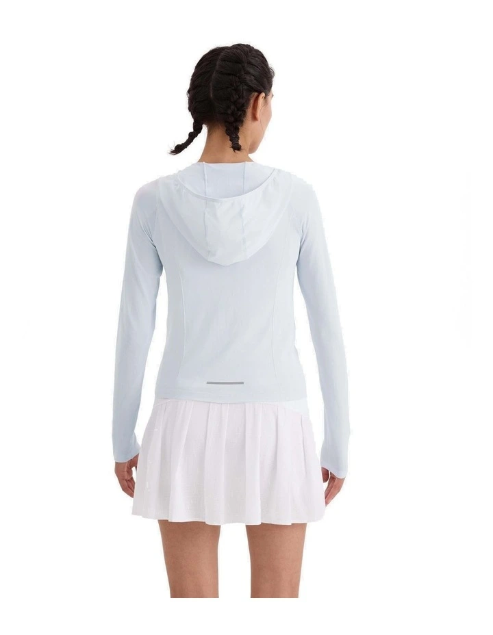Women's Running Hooded Jacket in Sun Protect in Blue image 2