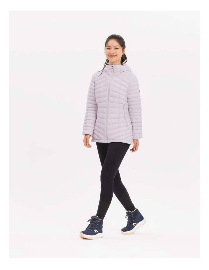 Forclaz Women's Hooded Down Jacket Trek100 in Pale Lilac Purple image 1