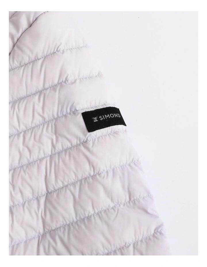 Forclaz Women's Hooded Down Jacket Trek100 in Pale Lilac Purple image 5