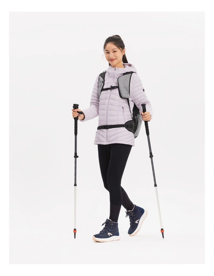 Forclaz Women's Hooded Down Jacket Trek100 in Pale Lilac Purple image 6