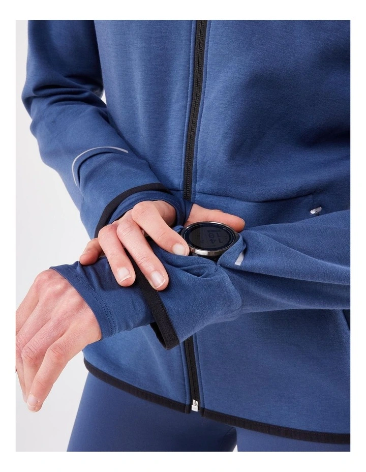 Decathlon - Women's warm running jacket - KIPRUN Run 500 Warm - Abyss blue image 5