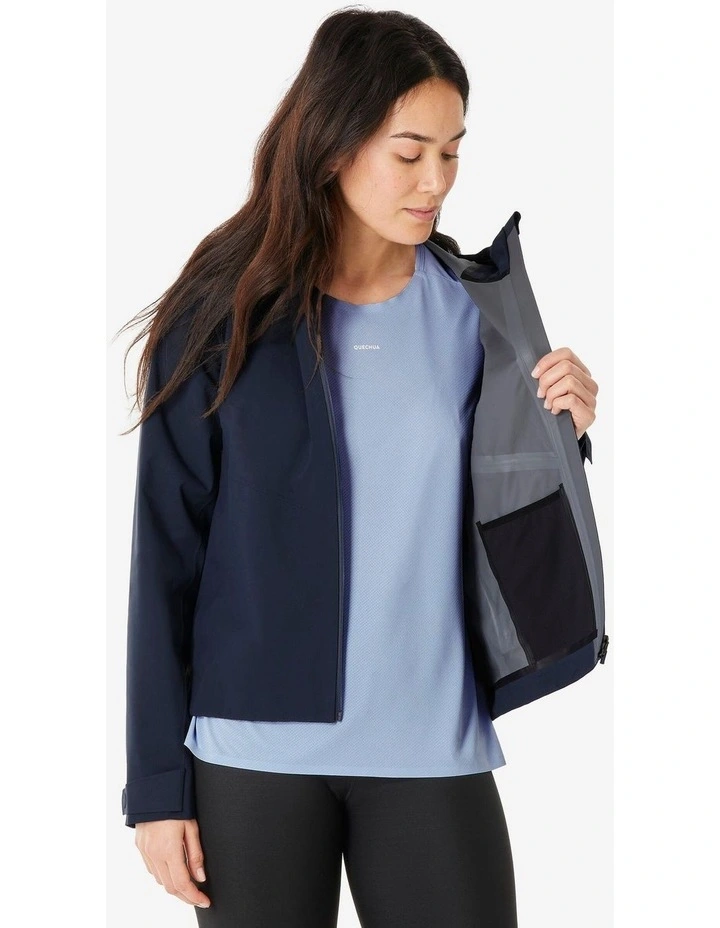 Decathlon - Womens waterproof hiking jacket, MH100 - Blue image 6