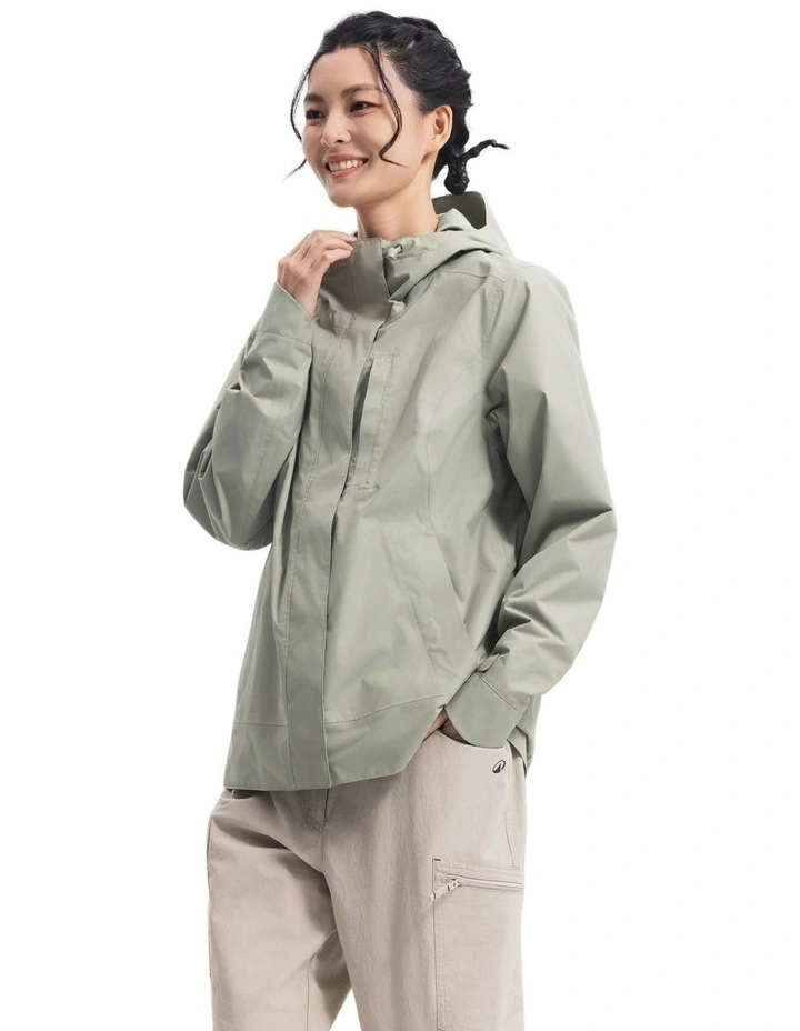 Quechua Women Hiking Jacket Nh500 Sage Green image 3