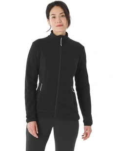 Women's Mountain Walking Fleece Jacket MH120 in Black
