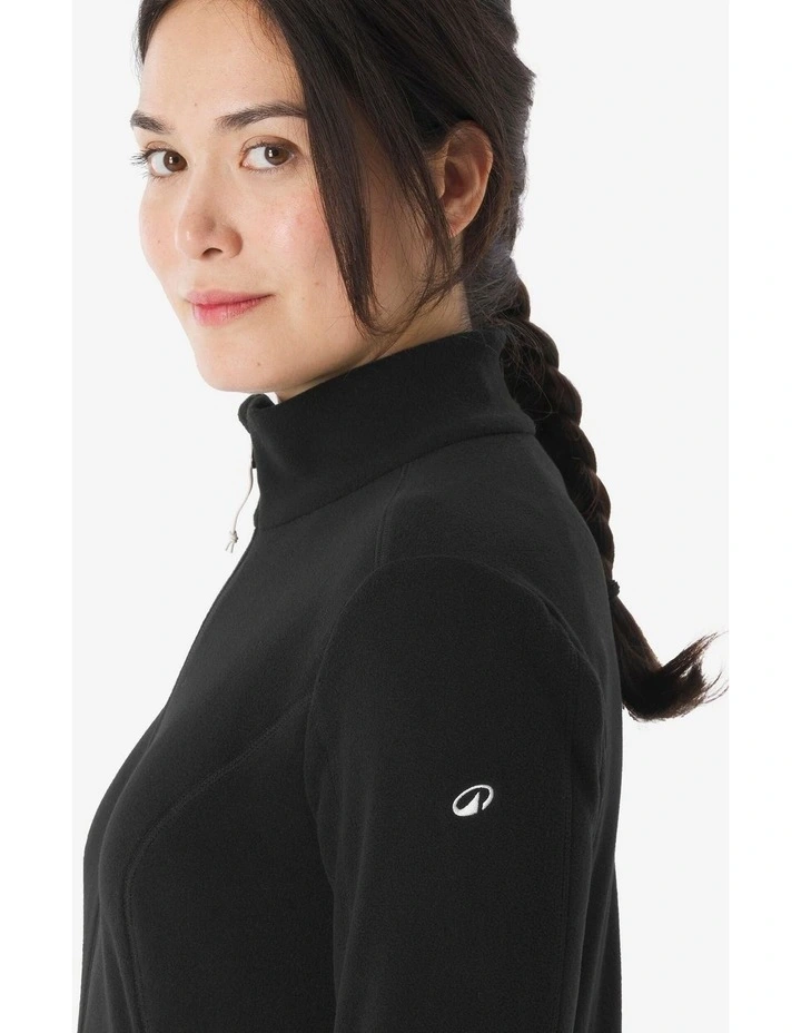 Women's Mountain Walking Fleece Jacket MH120 in Black image 3