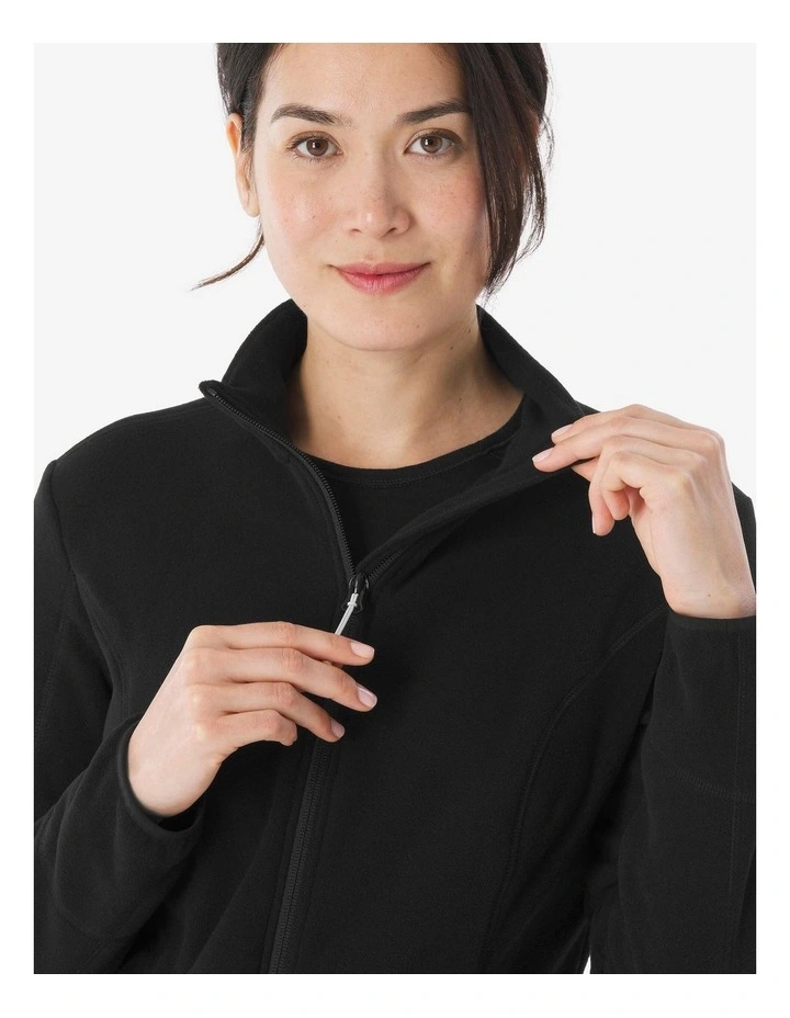 Women's Mountain Walking Fleece Jacket MH120 in Black image 7