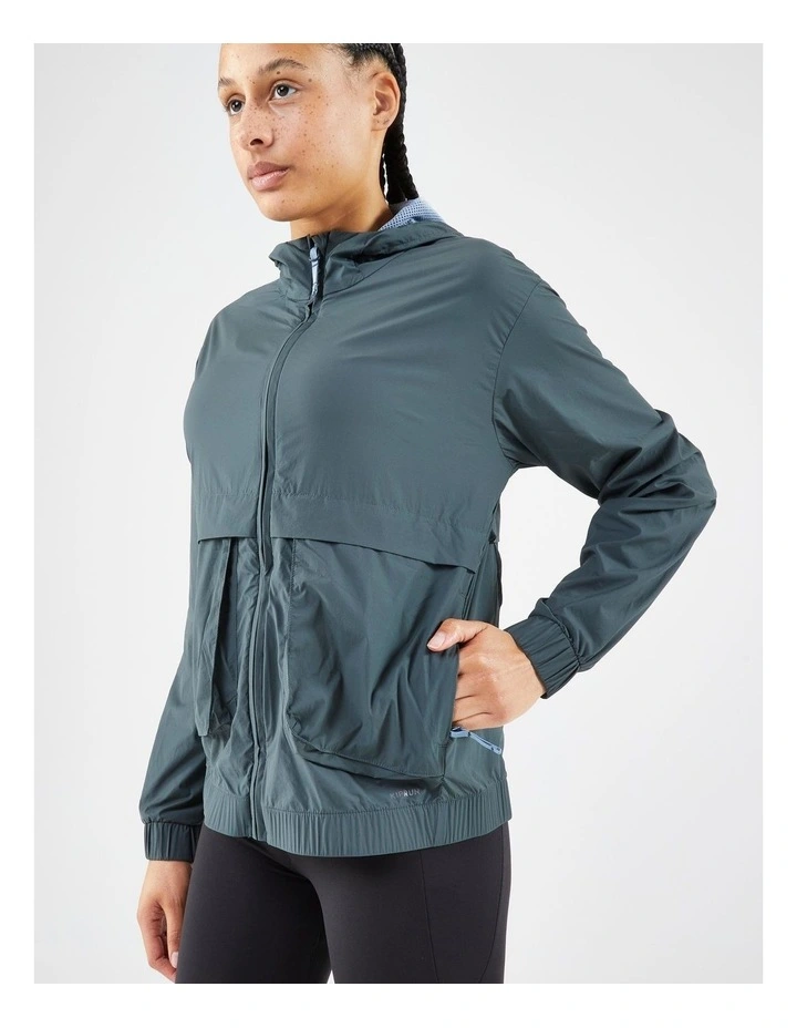 Women's windproof running jacket inKIPRUN Run 500 Wind in Green image 6