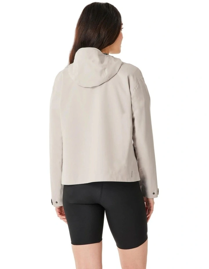 WomenS Waterproof Hiking Jacket, Mh100 - Beige image 2