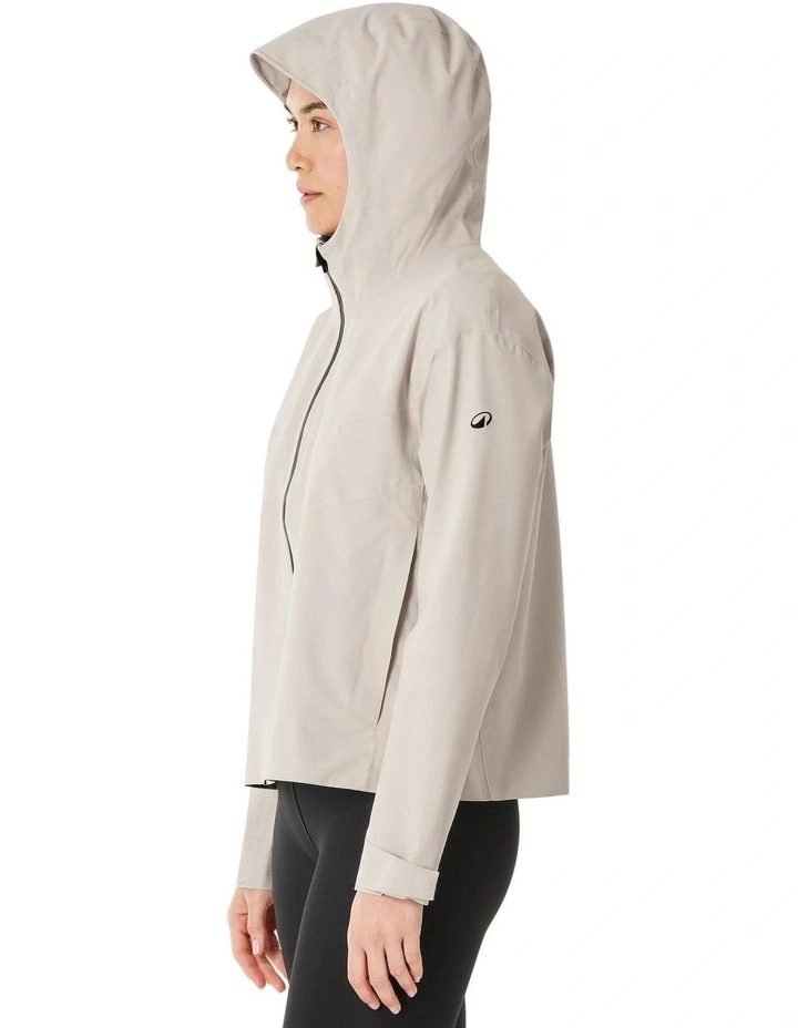 WomenS Waterproof Hiking Jacket, Mh100 - Beige image 3
