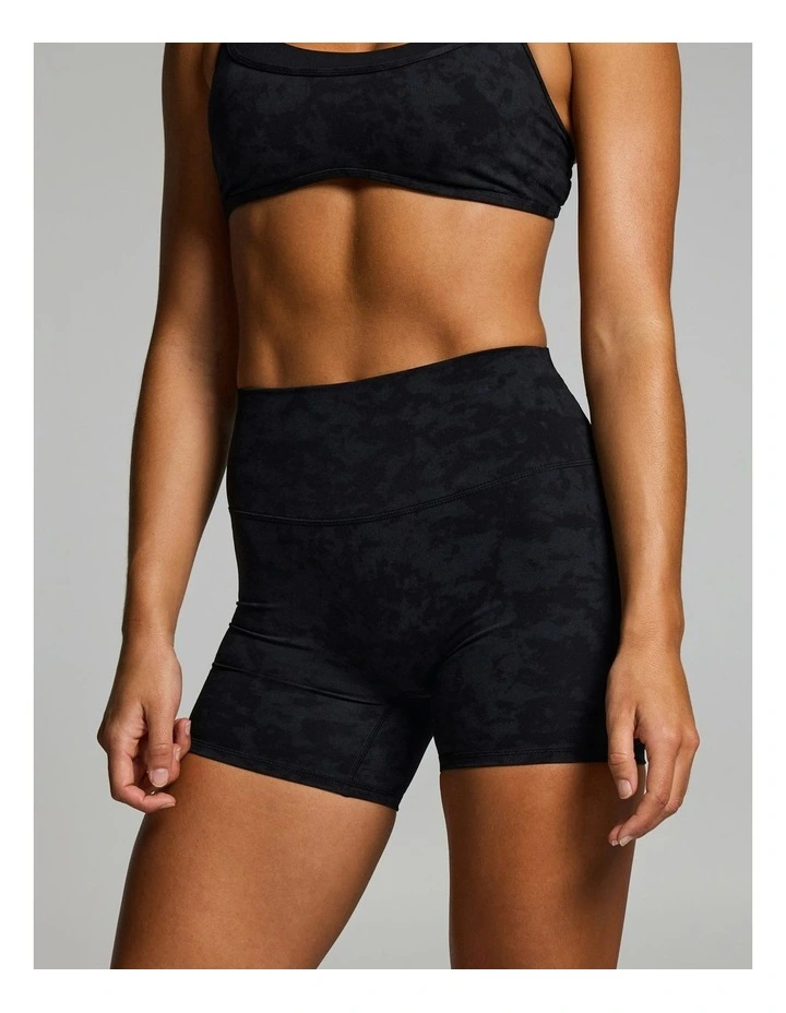 Sculpt Scrunch Bum Mid Thigh Bike Shorts Black Acid image 3